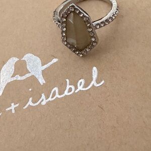 Chloe + Isabel Olive Green Crystal Halo Ring 
Size 6
B2
